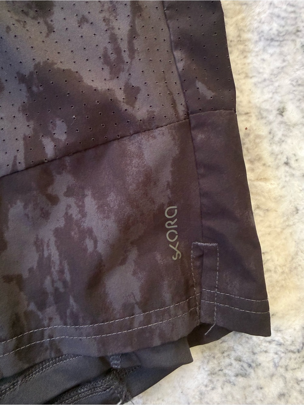 Men’s Athletic Shorts M Black Camo Lined Gym Running Workout Quick Dry - Picture 3 of 4